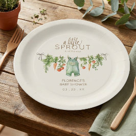 Prato De Papel Festa de Chá de Bebê Localmente Cultivada