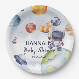 Prato De Papel Festa de Chá de fraldas do Astronauta Outer Space 