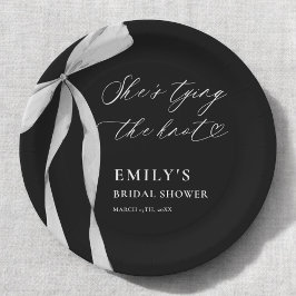 Prato De Papel Festa de Chá de Noiva da Ela Está se Casando