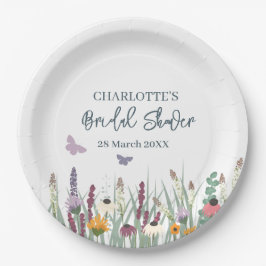 Prato De Papel Festa de Chás de panela de flores silvestres e bor