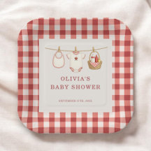 Festa de Chuvinha de Bebê Baby-Q Vermelho