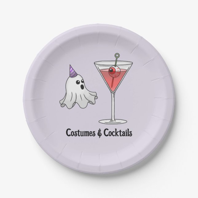 Prato De Papel Festa de Costumes e Cocktails (Frente)
