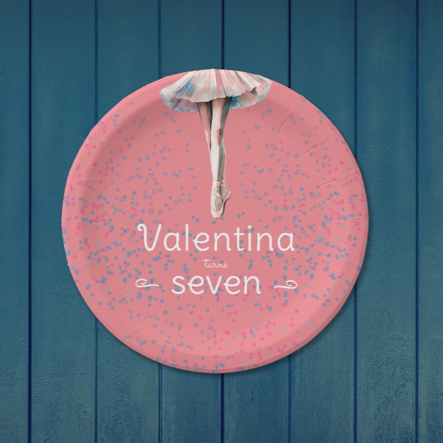 Prato De Papel Festa de dança de Ballerina Tutu, rosa, pastel de  (Criador carregado)