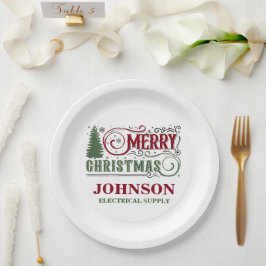 Prato De Papel Festa de Escritório de Natal