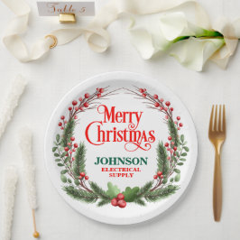Prato De Papel Festa de Escritório de Natal