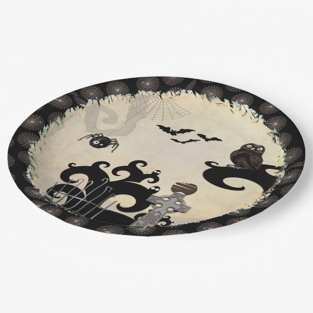 Prato De Papel FESTA DE EVENTOS Bo-Tiliciosos do Halloween (Inclinado)