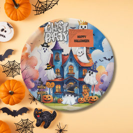 Prato De Papel Festa de Fantasmas Caprichosos para Crianças no Ha