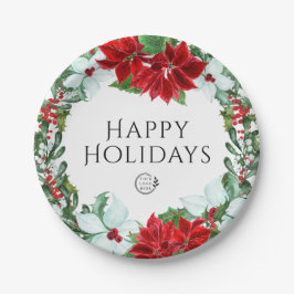 Prato De Papel Festa de Férias Adicionar Logotipo Festa de Natal 