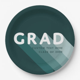 Prato De Papel Festa de formatura Branca Retroversa Divertida