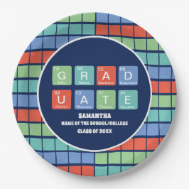 Prato De Papel Festa de formatura de Elementos de Mesa Periódicos