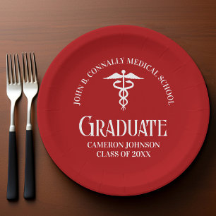 Prato De Papel Festa de Formatura Personalizada de Medicina em Ve