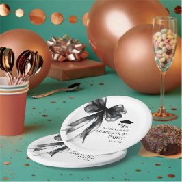 Prato De Papel Festa de formatura preto moderno