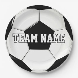 Prato De Papel Festa de futebol/Banqueta Equipe personalizada Esp