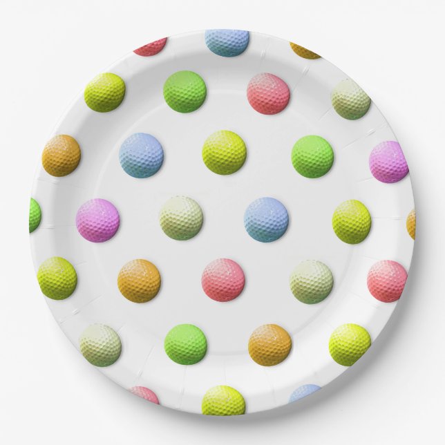 Prato De Papel Festa de Golfe (Frente)