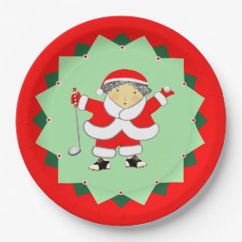 Prato De Papel Festa de Golfe das Férias de Natal