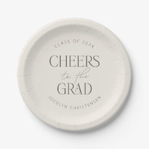 Festa de Graduação Personalizada Cream Gray Cheers