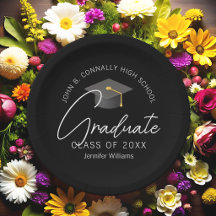 Festa de Graduação Personalizada Preta Elegante