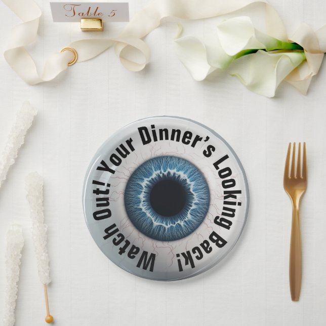 Prato De Papel 👁️ Festa de Halloween Assombrada! (Casamento)