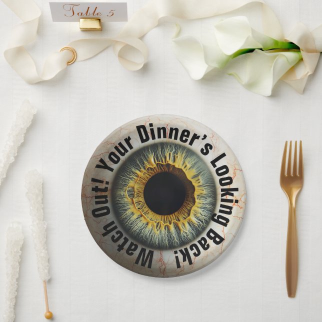 Prato De Papel 👁️ Festa de Halloween Assombrada! (Casamento)