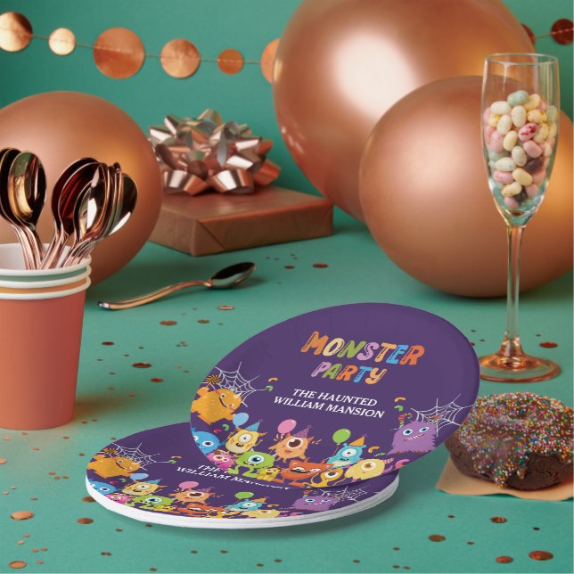 Prato De Papel Festa De Halloween De Monstro De Figurino Bonito P (Múltiplo)