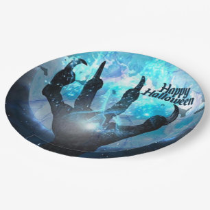 Prato De Papel Festa de Halloween de Transformação da Lua Complet