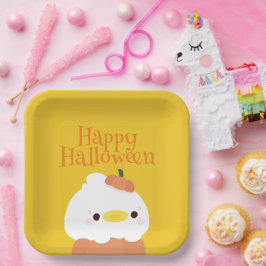 Prato De Papel Festa de Halloween Simples e Bonita