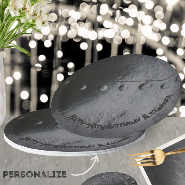 Prato De Papel Festa de homem do estilo loft de metal negro (Criador carregado)