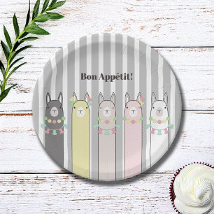 Prato De Papel Festa de Llamas Coloridas, Retro, Cuja Gama É Boa