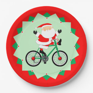 Prato De Papel Festa de Natal de Ciclismo de Férias
