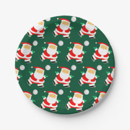 Prato De Papel Festa de Natal de Voleibol Criativo