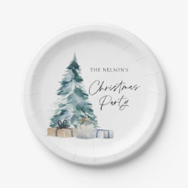 Prato De Papel Festa de Natal Elegante