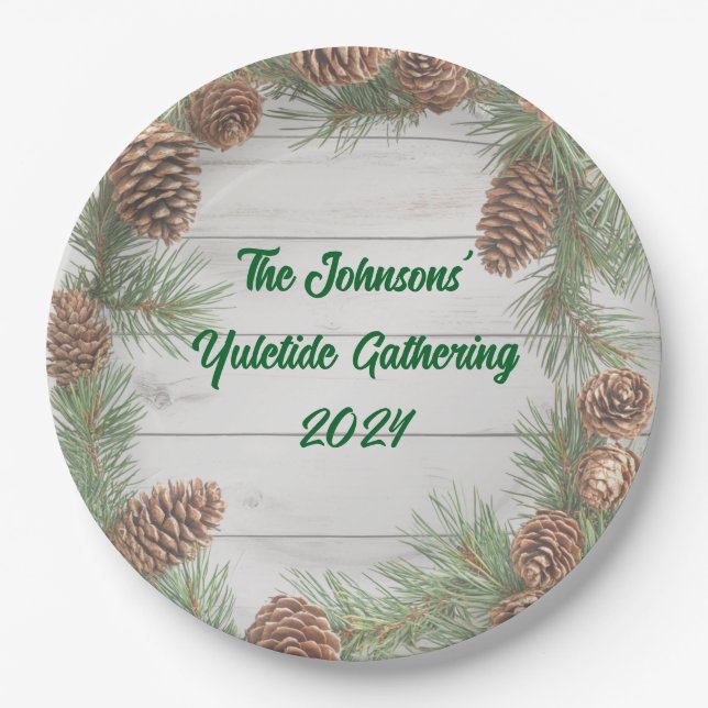 Prato De Papel Festa de Natal russa (Frente)