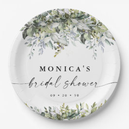 Prato de Papel Festa de Noiva Ervas Folhagens