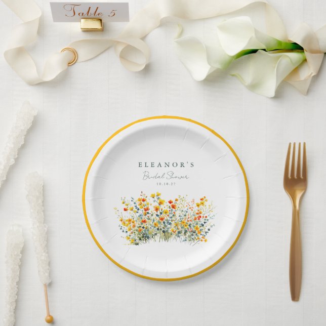 Prato De Papel Festa de Noivado de Flores Silvestres de Prado Ama (Casamento)