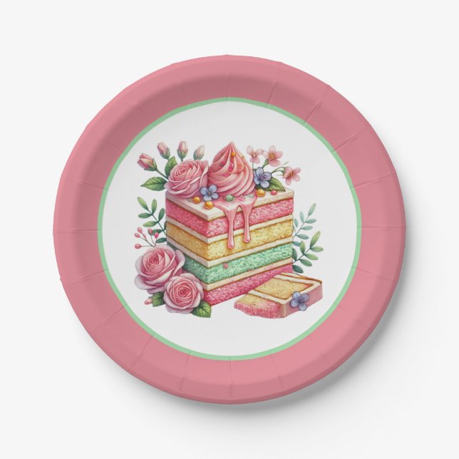 Prato De Papel Festa de padaria (Frente)