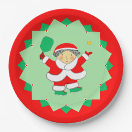 Prato De Papel Festa de Pickleball das Férias de Natal