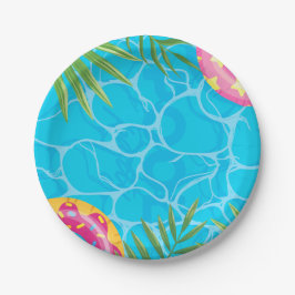 Prato De Papel Festa de Piscina de plash Noite de Natação