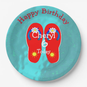 Prato De Papel Festa de Piscina de Verão, Gráfico de Sacudir-fl