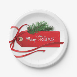 Prato De Papel Festa de presentes de Natal feliz