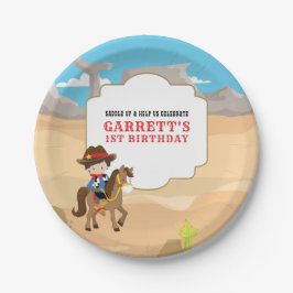 Prato De Papel Festa de primeiro aniversario Cubo