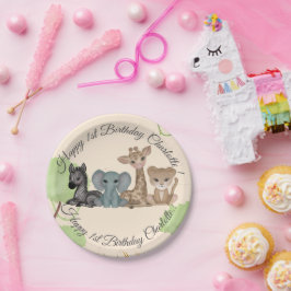 Prato De Papel Festa de primeiro aniversario de Cuddles