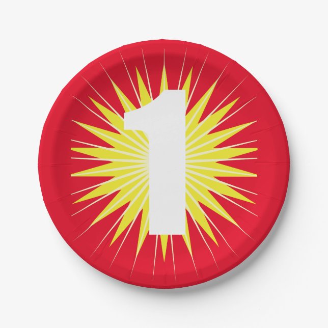 Prato De Papel Festa de primeiros aniversarios Maravilhosa (Frente)