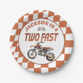 Prato De Papel Festa de segundo aniversário Rápida com Bicicleta