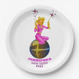 Prato De Papel Festa de solteira Retroativa da Cowgirl Disco