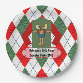 Prato De Papel Festa de Sweater Feia de Natal Personalizada