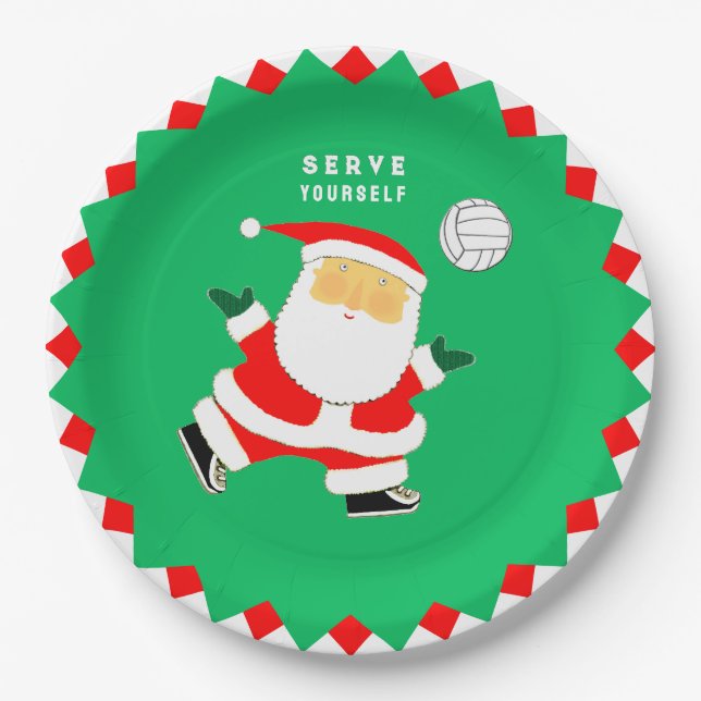 Prato De Papel Festa de Voleibol (Frente)