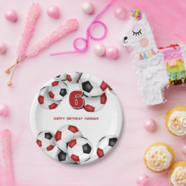 Prato De Papel festa do aniversário de criança das bolas de futeb