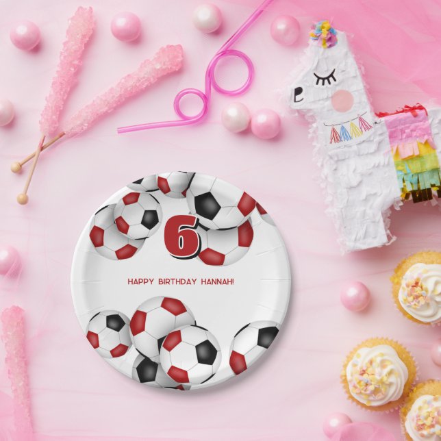 Prato De Papel festa do aniversário de criança das bolas de futeb (Festa)