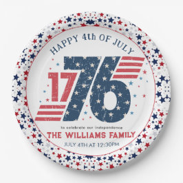 Prato De Papel Festa do Dia da Independência em 4 de julho de 177