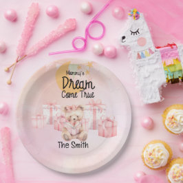 Prato De Papel Festa do tema Adoção Foster Child Girl rosa